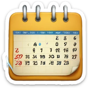 A weekly calendar where there's a thunderstorm over monday sticker