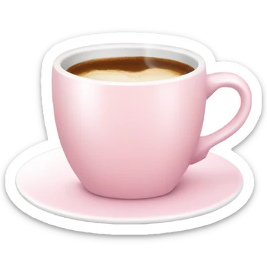 light pink and white coffee cup sticker