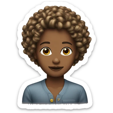 Curls hairstyle sticker