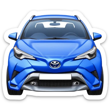 toyota chr bleue  avant enfoncé sticker