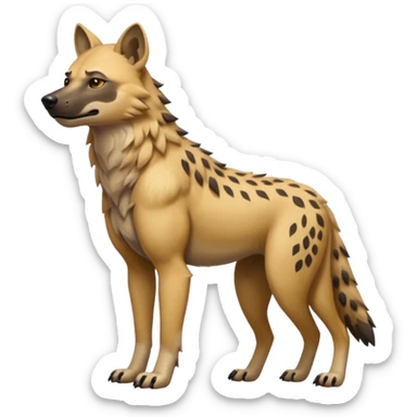 Dingo-wolf-hyena-hybrid, full body sticker