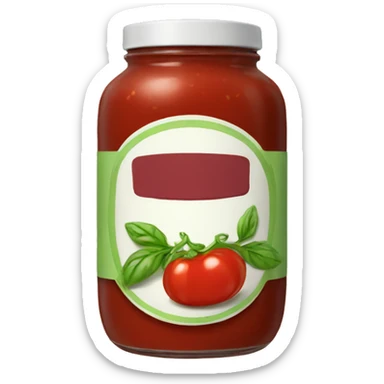 red sauce jar sticker