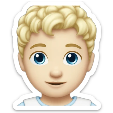 little white baby boy blonde hair blue eyes sticker