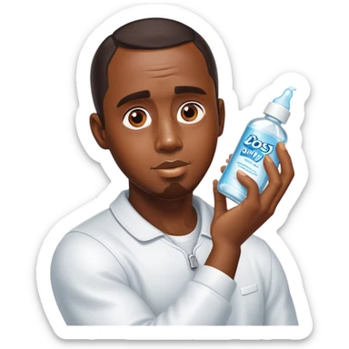 P Diddy with baby oil sticker