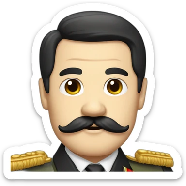German dictator with black hair and square mustache sticker