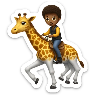 Me riding a giraffe  sticker