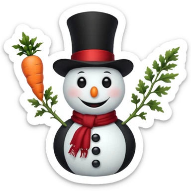 cute vampire snowman sticker