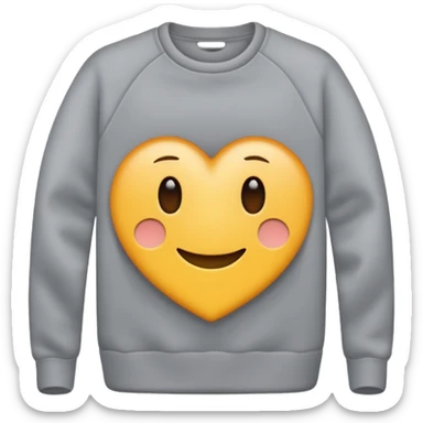 blank grey pullover on white background sticker