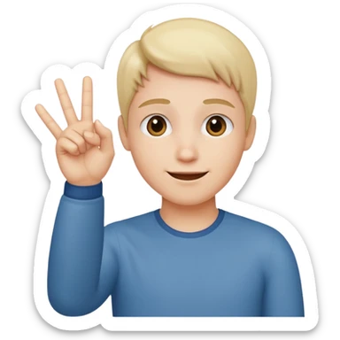 Looking satisfied and putting together your thumb and pointer finger  sticker