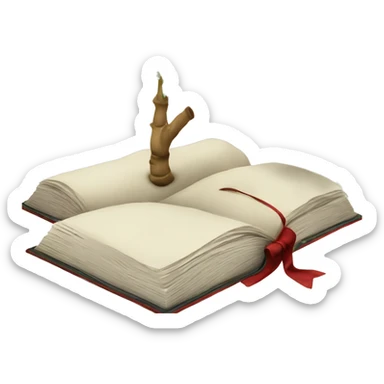 Palm tree with graduation hat anda an openbook beneath sticker