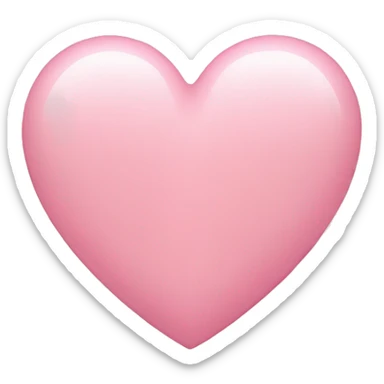 Soft pink heart sticker