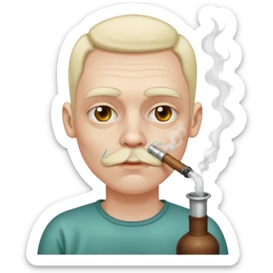 Emoji smoking meth pipe sticker