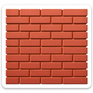 row of bricks forming stacked wall sticker