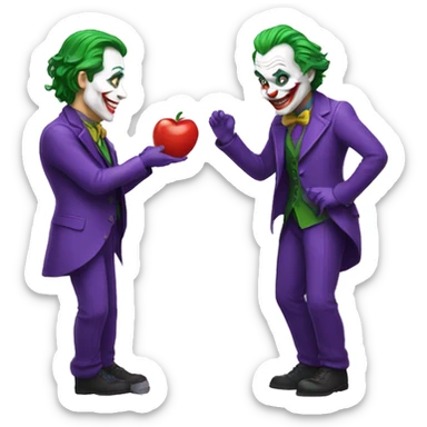 joker helping a friend sticker