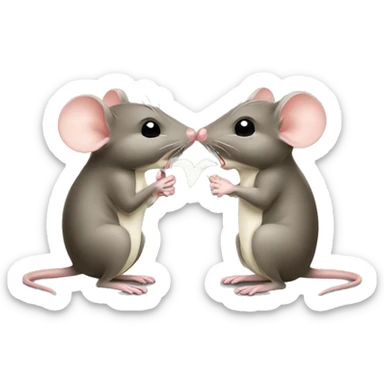 two mice kissing  sticker