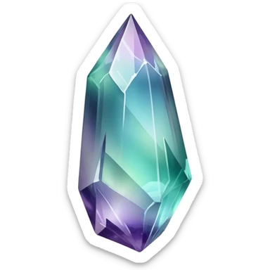 Iridescent Fluorite crystal shard sticker