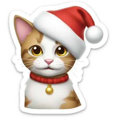 Christmas cat sticker