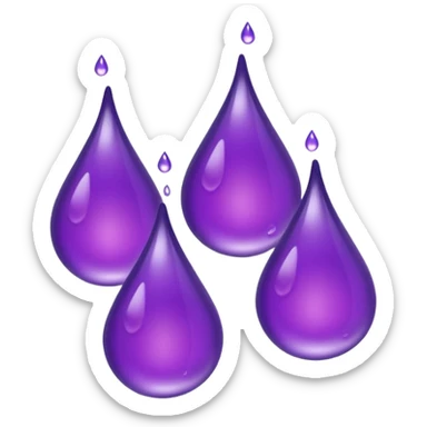 3 purple Drops with kool aids signature color, Juicy , no face just like the dorps 💦 sticker