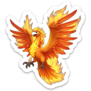 un phénix en feu sticker