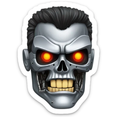 Terminator t800 troll face sticker