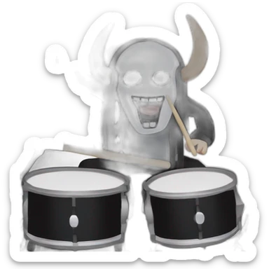 Joey jordison in drum kit from slipknot sticker