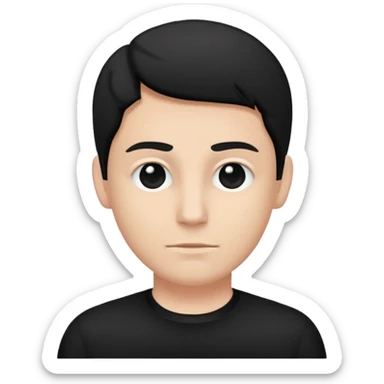 gil be white and be wering black sticker