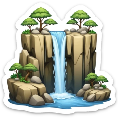 water falls different type natural water sources sticker