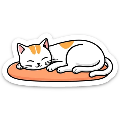 Cat sleeping sticker