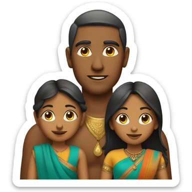 Indian two sister and one brother sticker