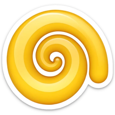 Thin Yellow swirl sticker