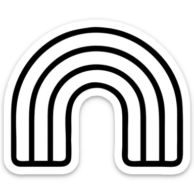 5 striped rainbow sticker