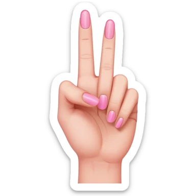 pink middle finger sticker