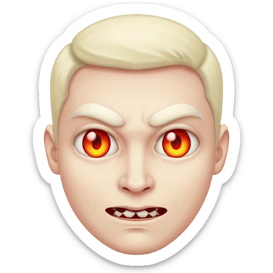 Job application evil face sticker