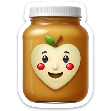 apple sauce jar labeled apple sauce (without a face) sticker