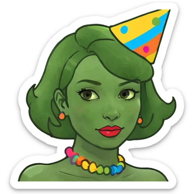 Sick redhead girl partying  sticker