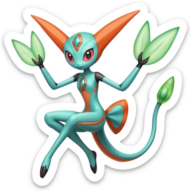 Meloetta-Deoxys-Celebi-Pokémon-Fakémon-fusion-hybrid-creature sticker