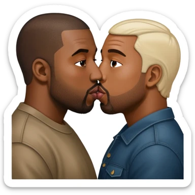 kanye west kissing kanye west sticker
