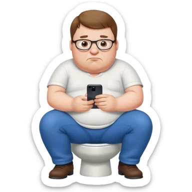 can you do  Peter Griffin sitting on the toilet playing on his phone sticker