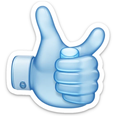 freezing thumbs up sticker