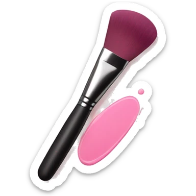 blush and brush sticker