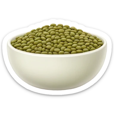 bowl of green lentils sticker