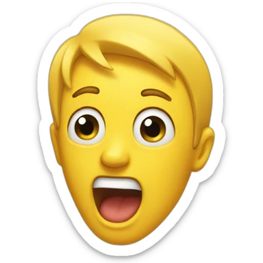 Surprised yellow sticker sticker