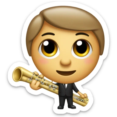 Un piano tocando flauta sticker