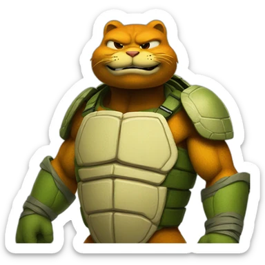 Garfield tmnt sticker