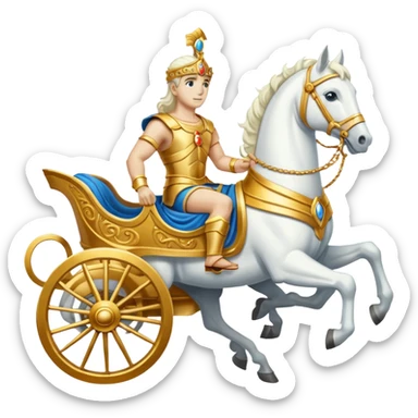 Apollo god in chariot sticker
