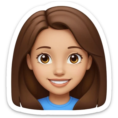 Girl with massive forehead  sticker