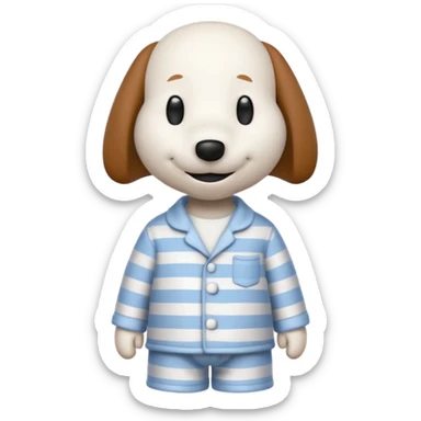 Snoopy in pajamas  sticker