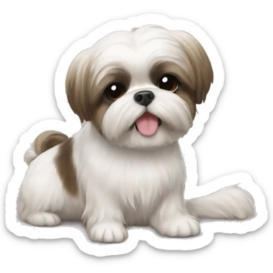 shihtzu belly rub sticker
