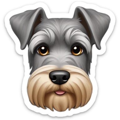 gray to caramel schnauzer alike breed sticker