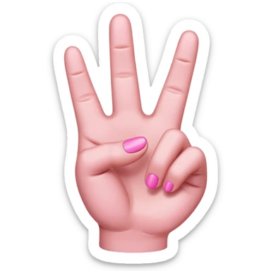 emoji of a hand with two fingers entering a stylized V shape, more direct and explicit sticker